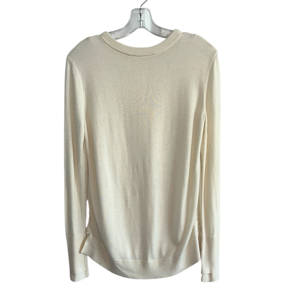 LULULEMON Still At Ease Ivory Pullover Angel Wings Back Size 6 - Picture 6 of 14